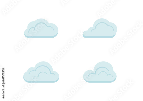 cloud vector isolated on white background ep165