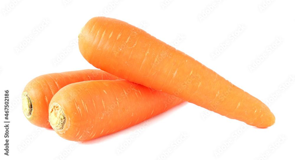 isolated carrots on a white background isolated carrots on a white background