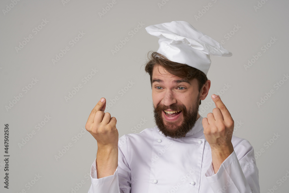 male cook restaurant service Professional posing studio male cook restaurant service Professional posing studio
