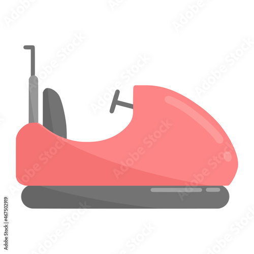 bumper car for carnival color illustration