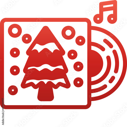 christmas carols gradient icon