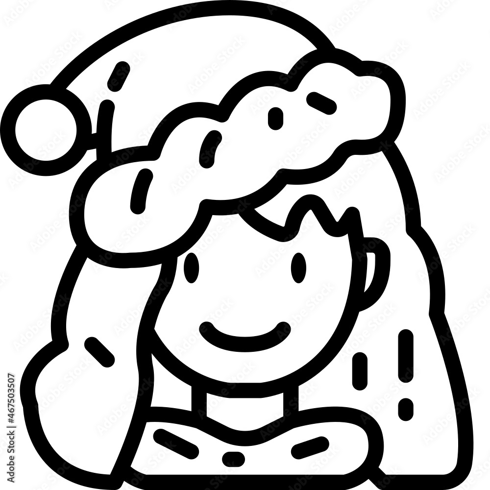 girl line icon girl line icon