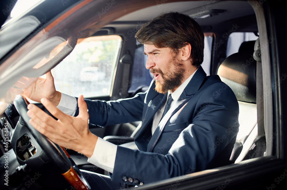 businessmen Driving a car trip luxury lifestyle rich businessmen Driving a car trip luxury lifestyle rich