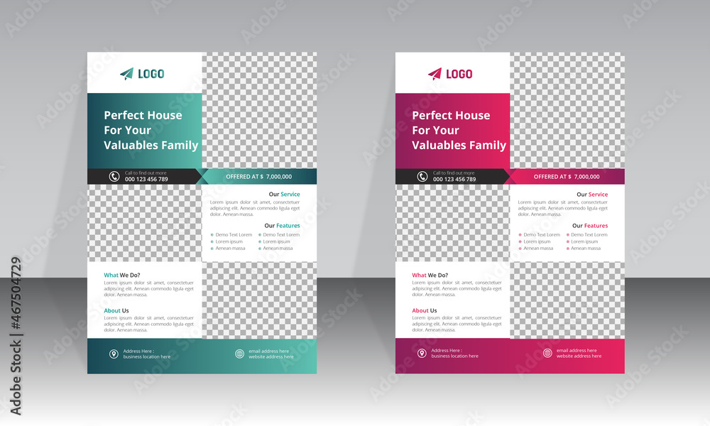 Real Estate Business flyer vector design template. Design Template Geometric shape used for business flyer layout. Real Estate flyer, Business flyer and leaflet. Flyer in A4 with Bleed Real Estate Business flyer vector design template. Design Template Geometric shape used for business flyer layout. Real Estate flyer, Business flyer and leaflet. Flyer in A4 with Bleed
