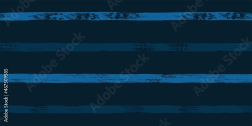 Hand drawn striped pattern, dark blue navy stripe seamless background, sea brush strokes. vector grunge stripes, nautical paintbrush line