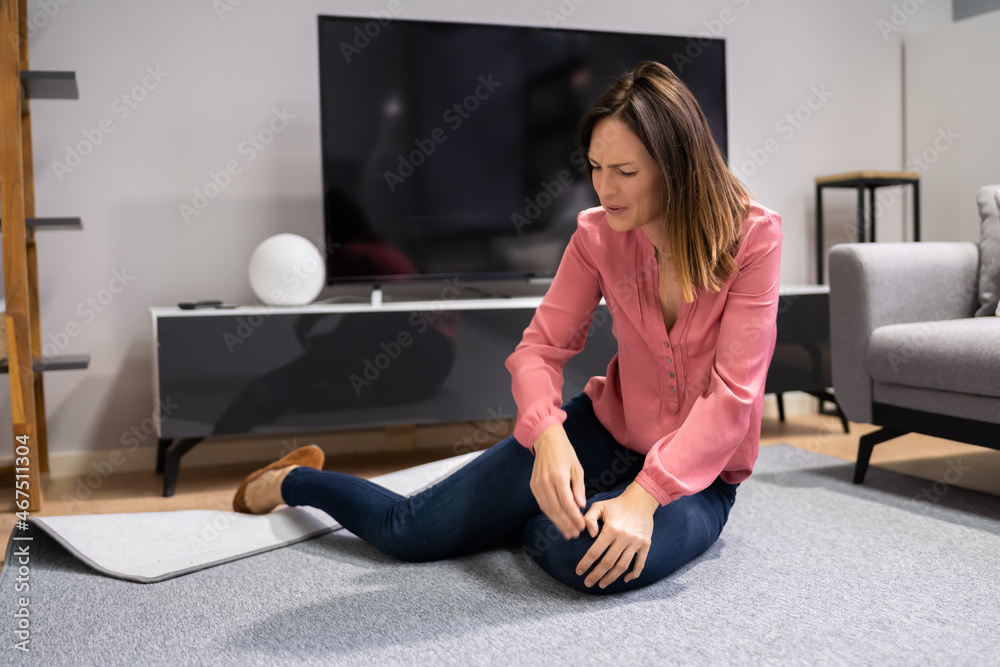 Woman Carpet Stumble Accident And Falldown Woman Carpet Stumble Accident And Falldown