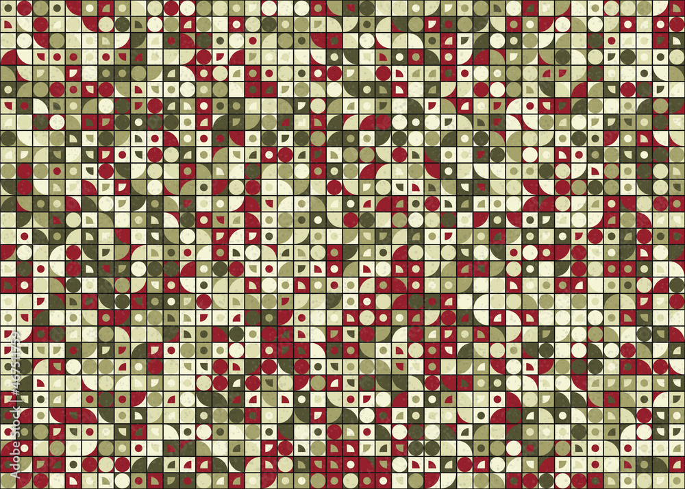 Fototapeta premium Abstract Geometric Pattern generative computational art illustration