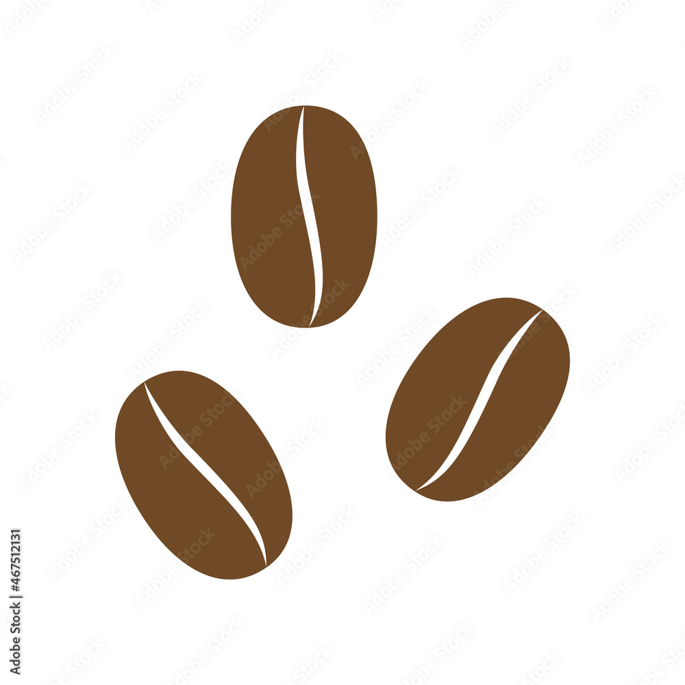 coffee bean icon isolated on white background vector coffee bean icon isolated on white background vector