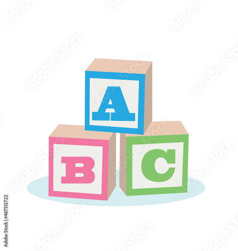 colorful kids abc letter blocks photo