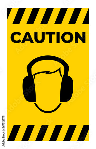 Symbol Wear Ear muff sign Isolate On White Background,Vector Illustration EPS.10