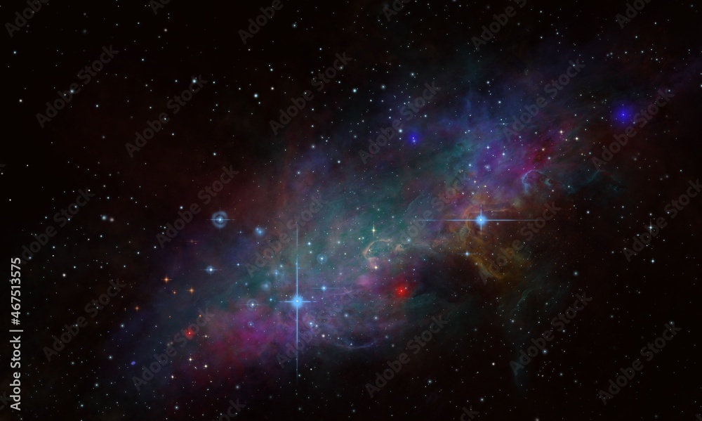 galaxy nebula background with stars