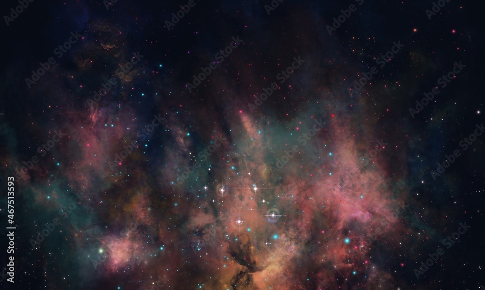 Naklejka premium galaxy nebula background with stars