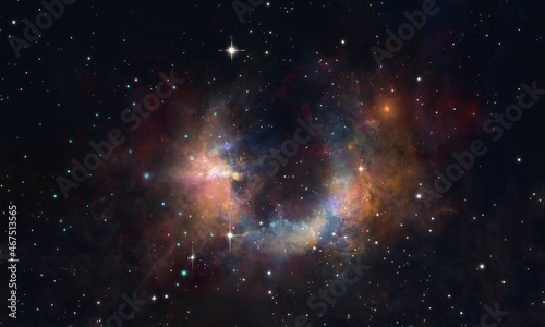 Fototapeta Naklejka Na Ścianę i Meble -  galaxy nebula background with stars