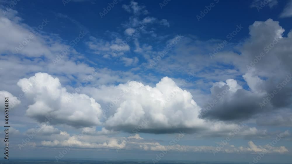 Blue sky on which white clouds float Blue sky on which white clouds float