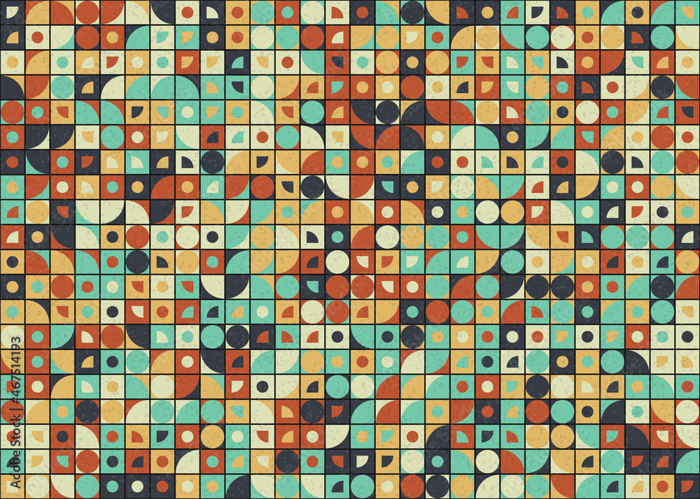 Fototapeta premium Abstract Geometric Pattern generative computational art illustration