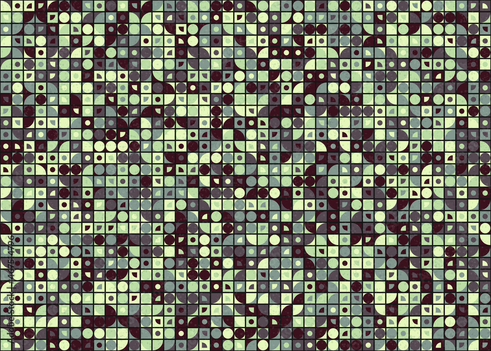 Fototapeta premium Abstract Geometric Pattern generative computational art illustration