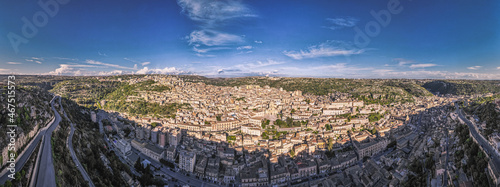 Wonderful View of Modica City Centre  from above, Ragusa, Sicili, Italy, Europe, World Heritage Site photo
