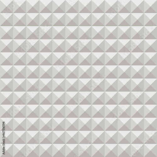 3d triangular pyramids, diamonds seamless pattern, abstract grey origami tile in ornament