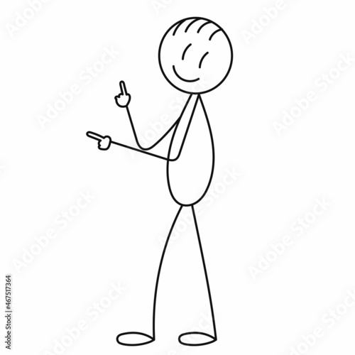 Wallpaper Mural stick figure, man shows isolated Torontodigital.ca