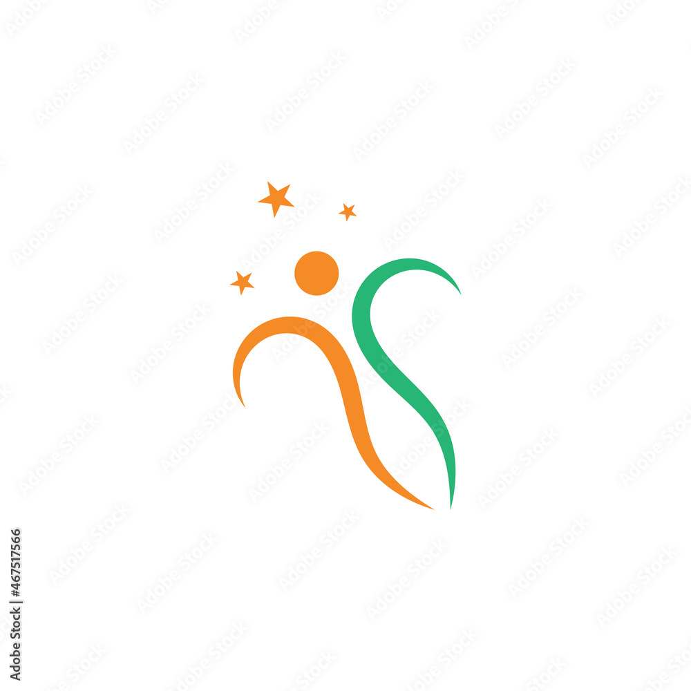 Fototapeta premium People star logo and vector images