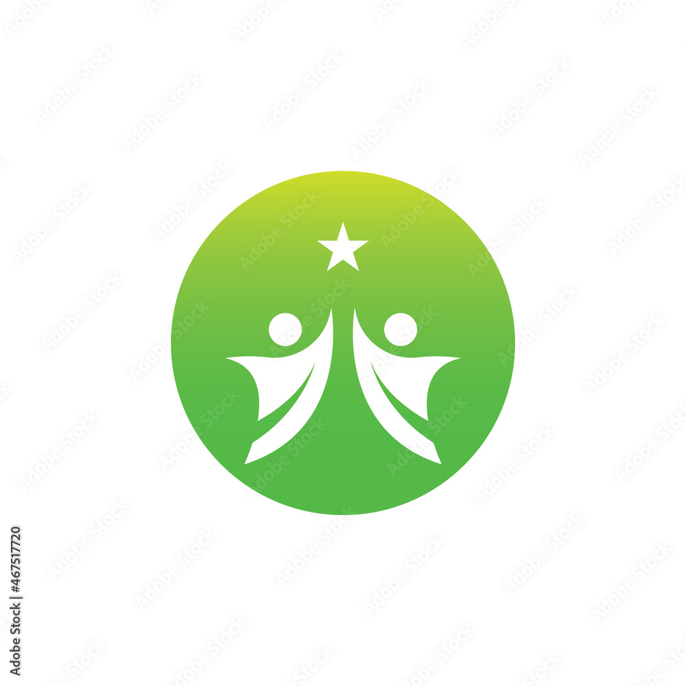 Fototapeta premium People star logo and vector images