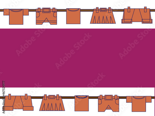 お洗濯の空欄パープルとブラウン