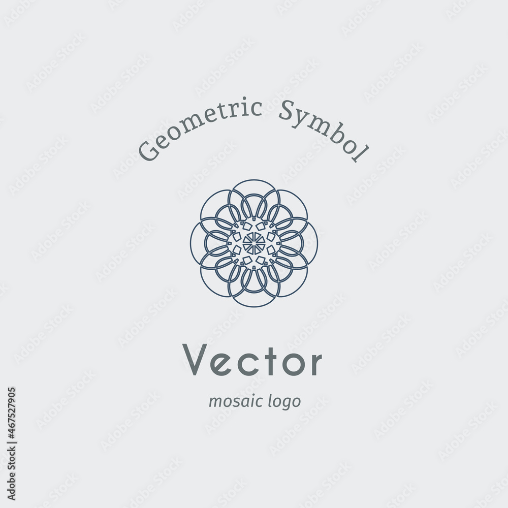 Linear ornamental logo. Vector arabic geometric symbol. Editable stroke for customization and motion design Linear ornamental logo. Vector arabic geometric symbol. Editable stroke for customization and motion design
