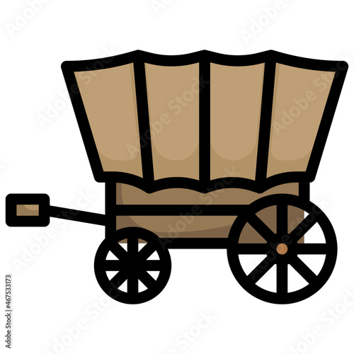 WAGON filled outline icon,linear,outline,graphic,illustration