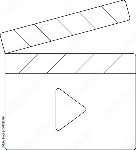 film making icon clapboard and video