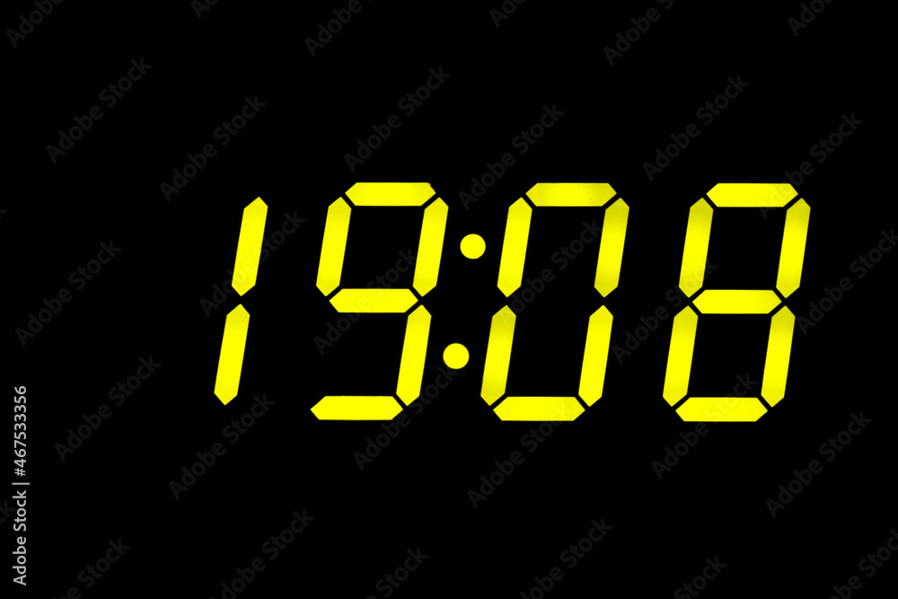 eighties fluo yellow alarm clock digits overlay eighties fluo yellow alarm clock digits overlay