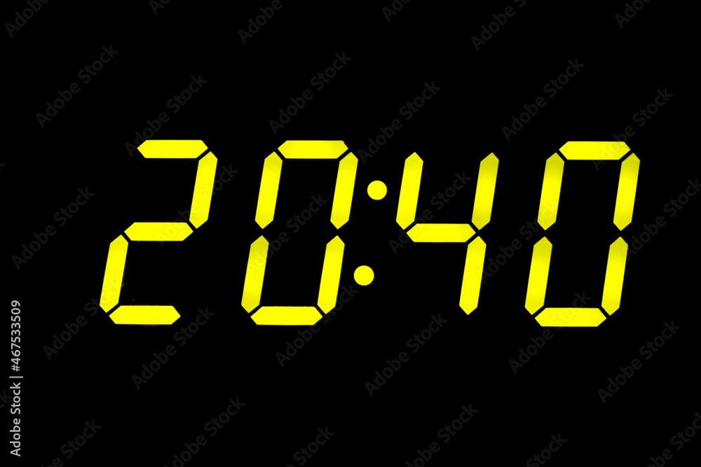 eighties fluo yellow alarm clock digits overlay eighties fluo yellow alarm clock digits overlay
