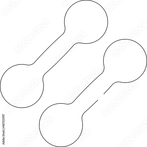 fitness icon dumbell and fitness