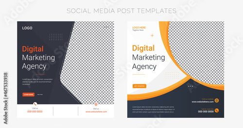 Digital marketing and social media post banner template set (ID: 467533938)