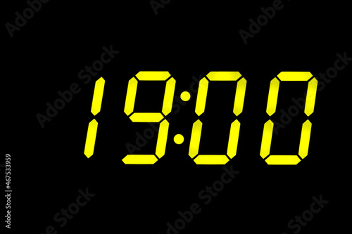 eighties fluo yellow alarm clock digits overlay