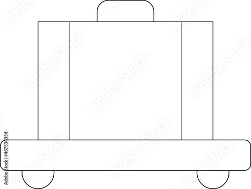 hotel icon luggage cart  and cart