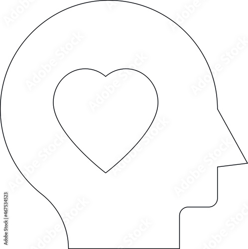 honeymoon icon head  and heart