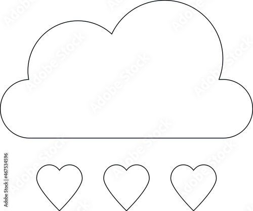 honeymoon icon cloud  and heart