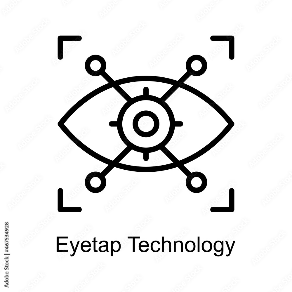 Fototapeta premium Eyetap Technology Trendy icon isolated on white and blank background for your design