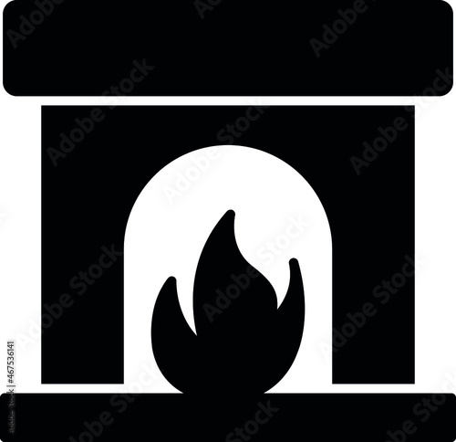 family life icon fireplace and fire
