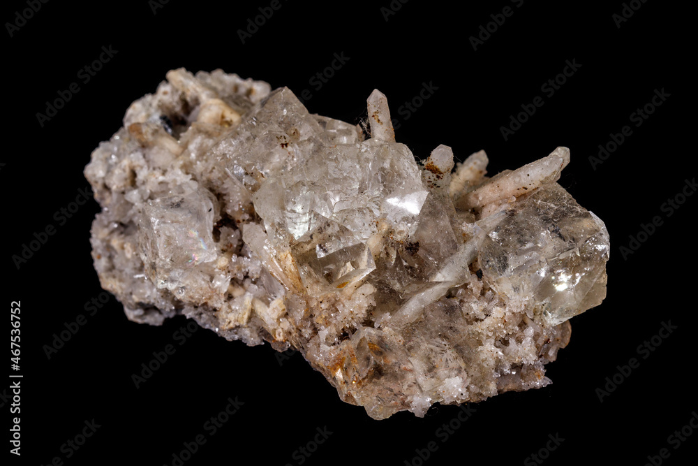 macro mineral fluorite stone on balck background macro mineral fluorite stone on balck background