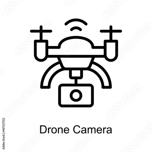 Drone Camera Trendy icon isolated on white and blank background for your design