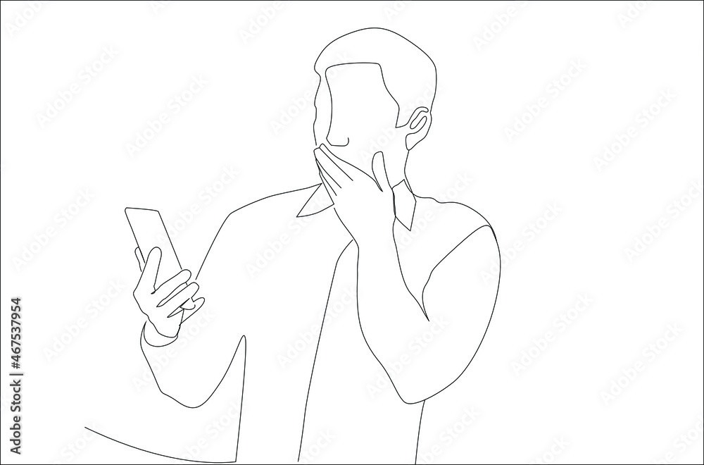 person looking at phone is surprised and brings hands to mouth person looking at phone is surprised and brings hands to mouth