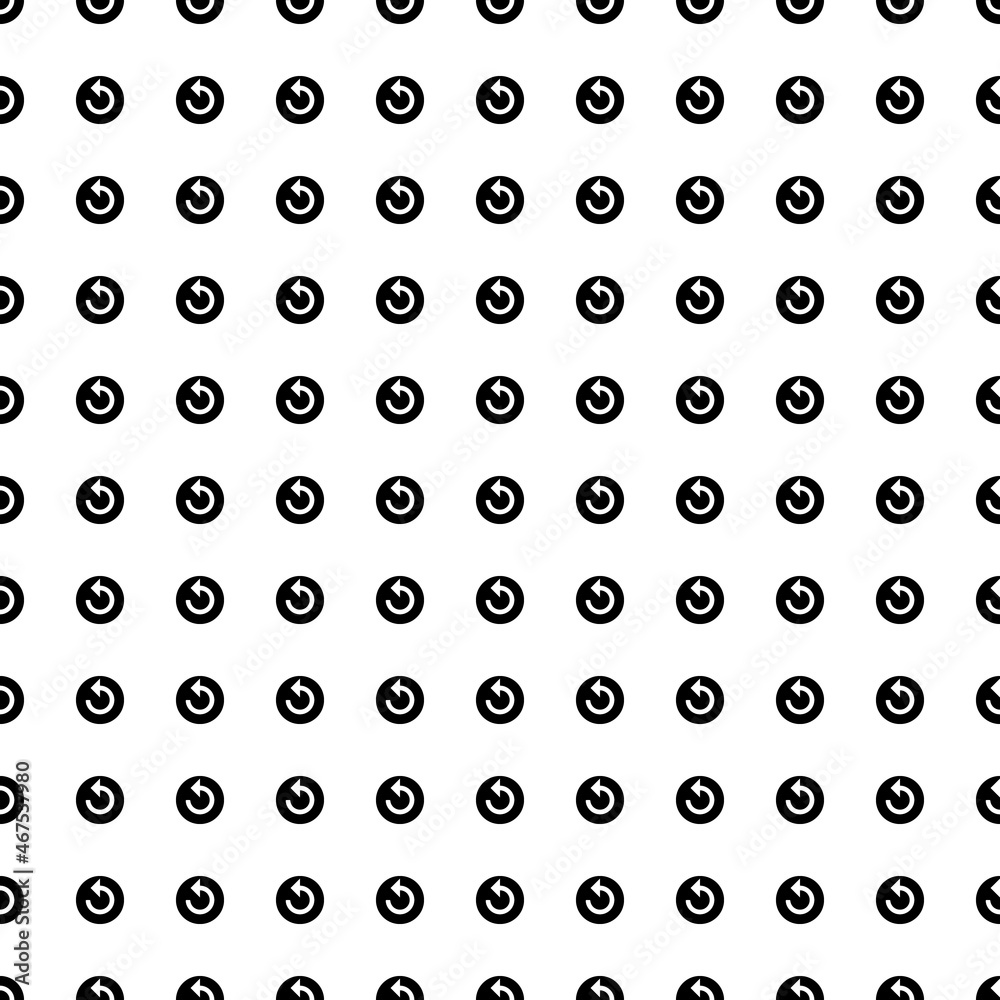 Square seamless background pattern from geometric shapes. The pattern is evenly filled with big black replay media symbols. Vector illustration on white background Square seamless background pattern from geometric shapes. The pattern is evenly filled with big black replay media symbols. Vector illustration on white background