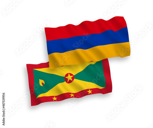 Free Download Flags of Grenada and Armenia on a white background - GFXLoad