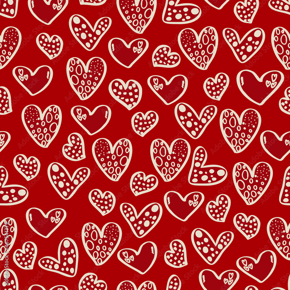 vector seamless pattern of hearts and gifts with congratulations declaration of love on Valentine's Day 14 February. Background for invitations, wallpaper, wrapping paper and scrapbooking vector seamless pattern of hearts and gifts with congratulations declaration of love on Valentine's Day 14 February. Background for invitations, wallpaper, wrapping paper and scrapbooking