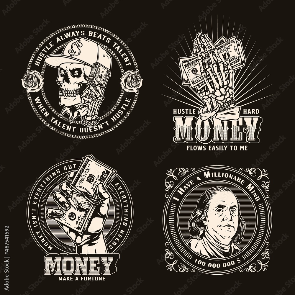 Obraz premium Money vintage logos