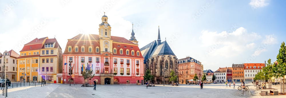 Rathaus, Marienkirche, Weißenfels, Sachsen-Anhalt, Deutschland 