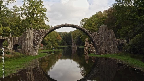 Rakotzbrücke Teufelsbrücke Kromlau, Sachsen, Germany.	 photo