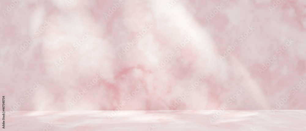 3dレンダリング 3dイラスト ピンクの大理石風の明るい抽象的背景 春の横長バナー ナチュラル 展示 シンプル ミニマル 空きスペース Stock Illustration Adobe Stock