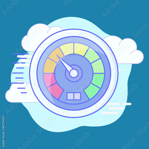 Speedometer Isolated Vector icon which can easily modify or edit